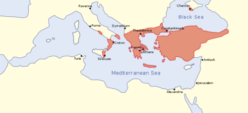 A Bizánci Birodalom 867-ben
Forrás: Wikipédia