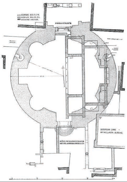 A Myrelaion rotunda alaprajza.
Forrás: Arkeologálar Derneği (TT280)
